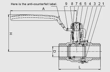 1/2" - 1" M-Bsp X M-Bsp Valogin 362.5 Psi Nickel Plating Brass Ball Valve