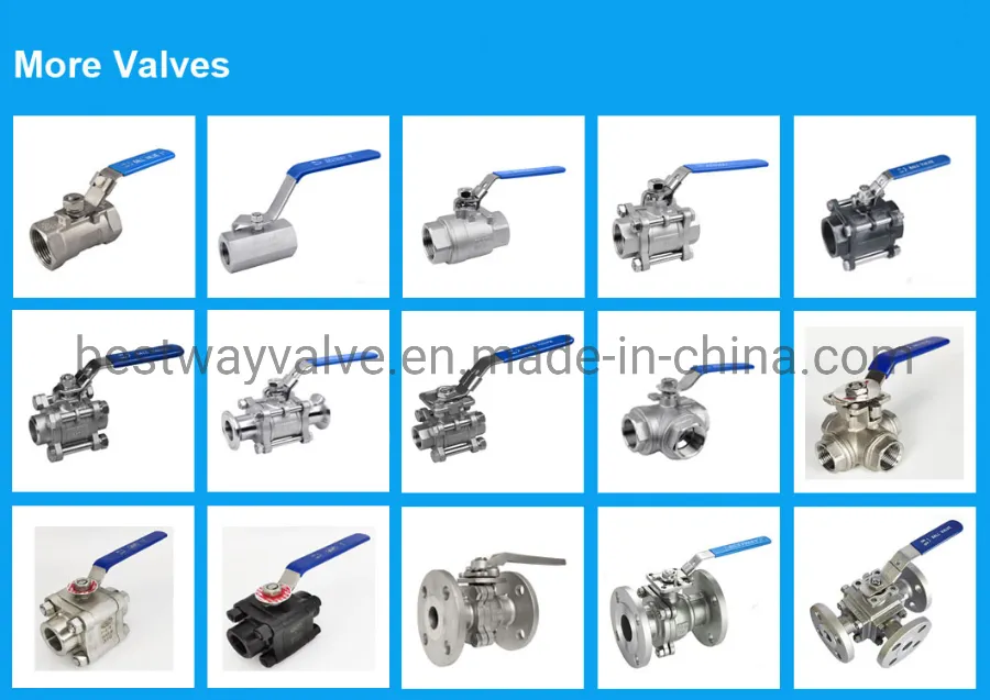 1000psi/1000wog 304 316 Fnpt Threaded/Screwed 3PC Stainless Steel Ball Valve