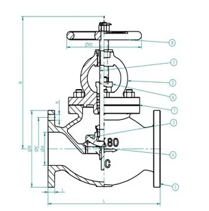 10K JIS F 7319 Cast Steel Globe Valve