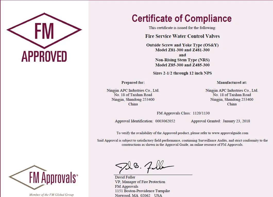 2′′ DN50 Fire Fighting Equipment FM UL Approved 300 Psi Grooved Nrs Gate Valve