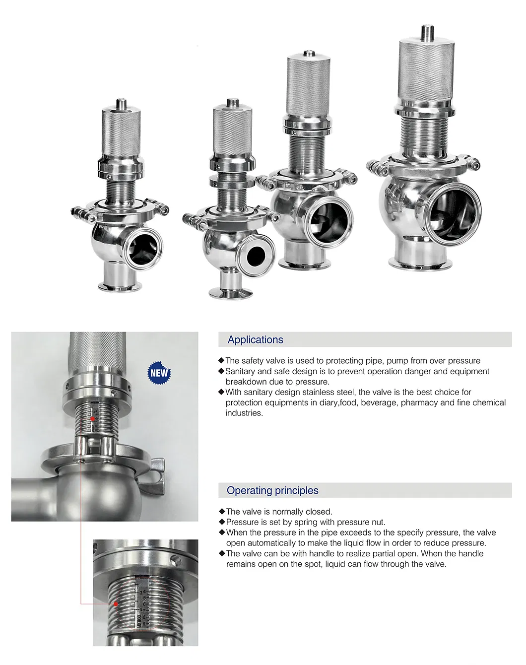 3A Donjoy Hygienic Stainless Steel Pressure Reducing Valve
