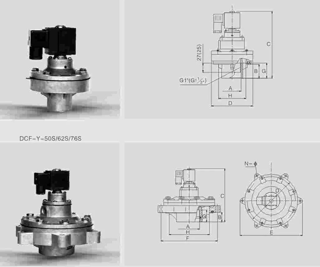 4" Solenoid Operated Diaphragm Pulse Valve DMF-Y-102s for Bag Filter Since 1992