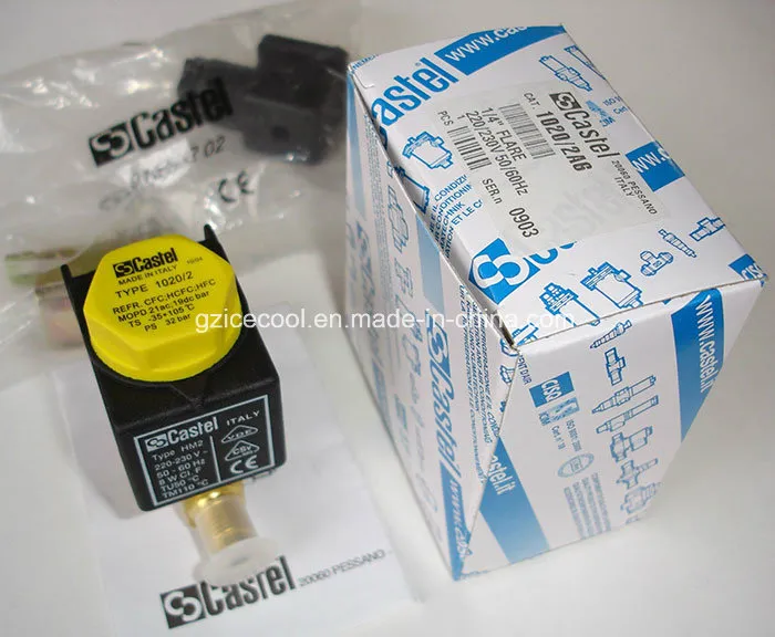 AC 220V Castel Solenoid Valve 1068/3, 3/8" ODF Connection