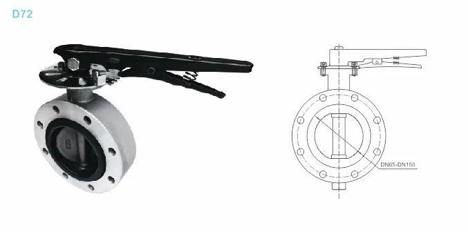 Aluminium D72 Butterfly Vave for Road Tanker