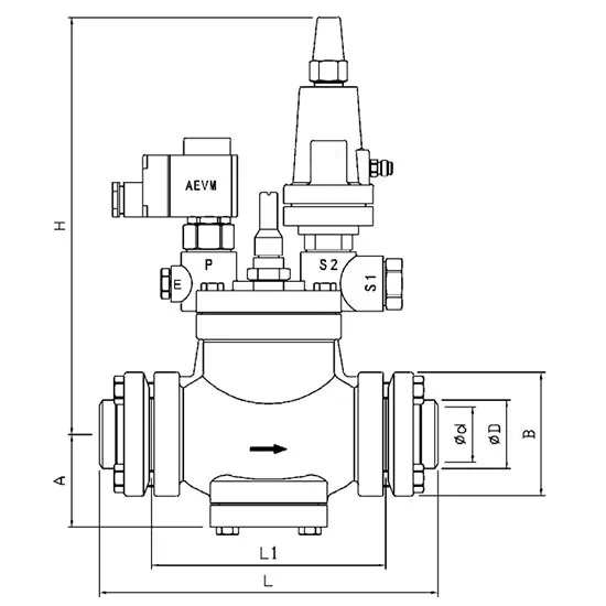 Ammonia, Freon and CO2 Refrigeration Pressure and Gas Powered Regulator