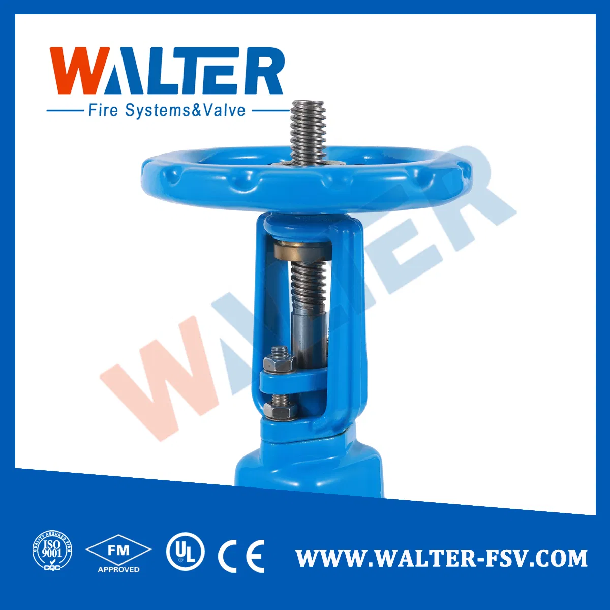 API Cast Iron/Ductile Iron Rising-Stem Wet System Gate Valves