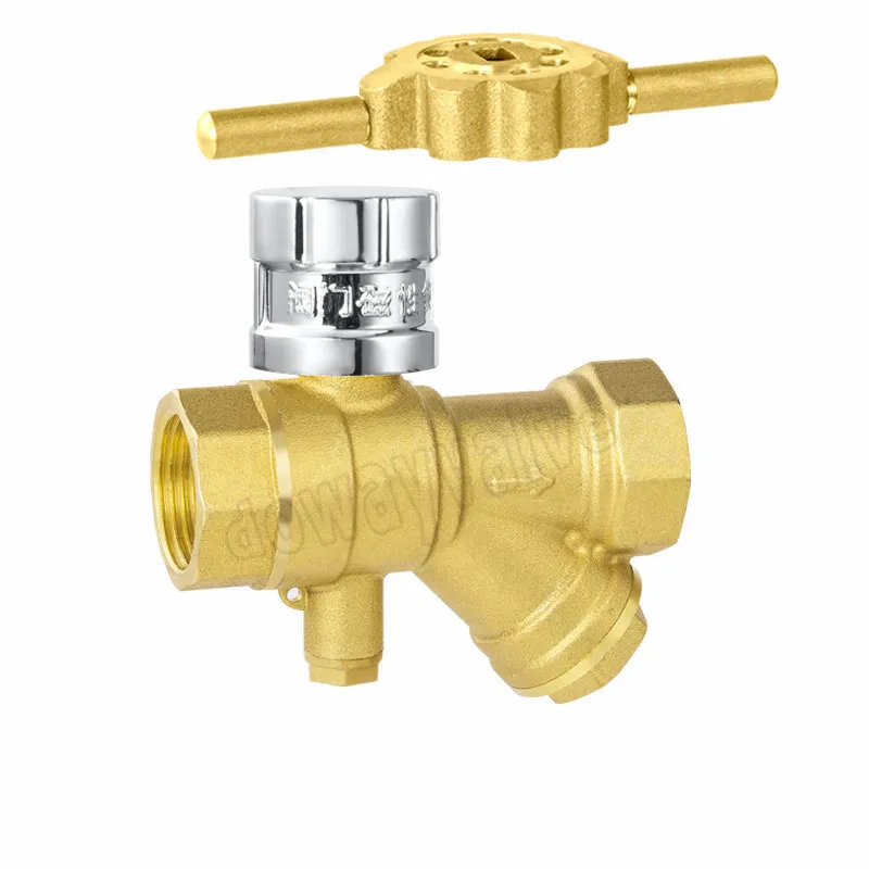 Brass Magnetic Lockable Ball Valve with Strainer