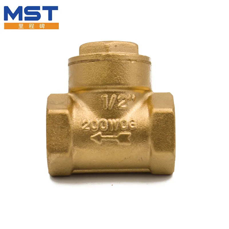 Brass Thread Industrial Full Bore Swing Check Valve for Gate Ball Water Oil Gas Water Pipe Fitting Auto Machine
