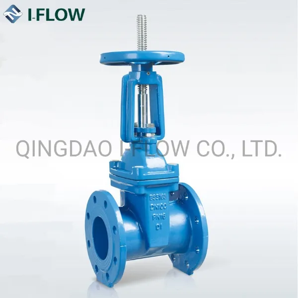 BS5163 DN100 Pn16 Di Rising Stem Resilient Soft Seated Gate Valve