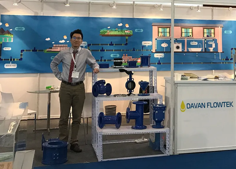 BS5163 Ductile Cast Iron Rubber Wedge Gear Operation Gate Valve