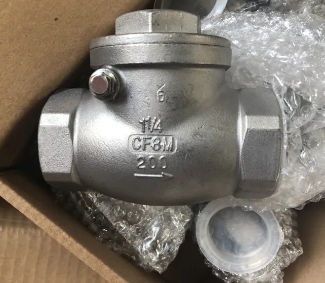Cast Stainless Steel/Ss Spring Thread 3PC Check/Non Return Valve