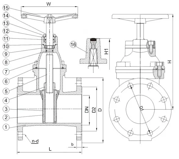 CE Certificate DN100 Wedge Flanged Ductile Iron Gate Valves Manufacture Price