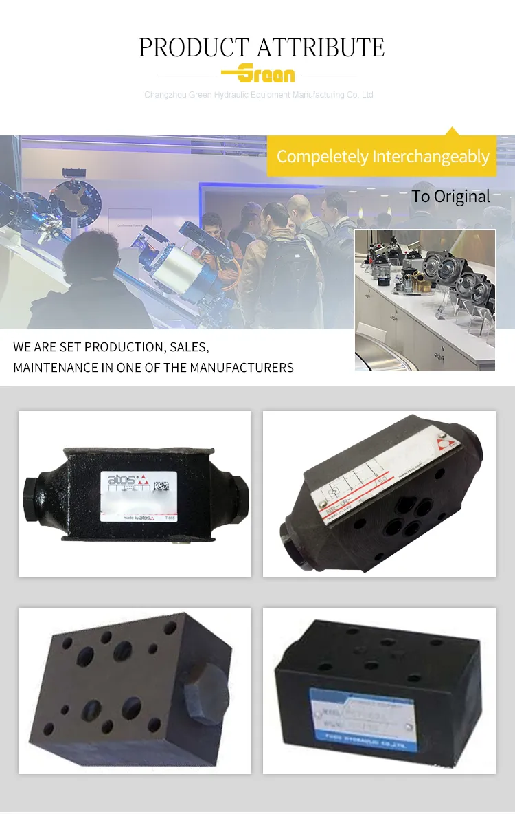 China Atos Hr Kr Jpr Series Hr-012 Kr-014/D Jpr-212/D Jpr-313 Superimposed Check Valve for Excavator Chopping Wood Machine