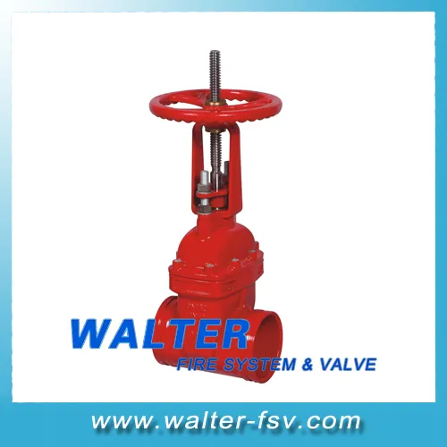 China Manufacturer 6 Inch Grooved Resilient Nrs Gate Valve