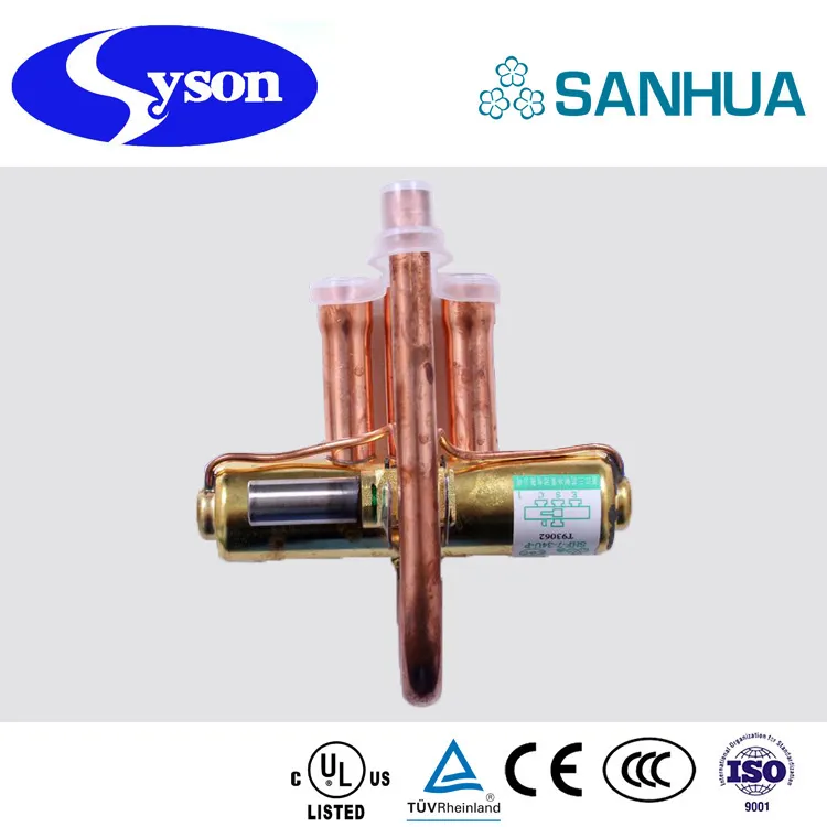 China Sanhua Original Four Way Reversing Valve for Air Conditioner and Refrigerator Shf (L) -350- 1721