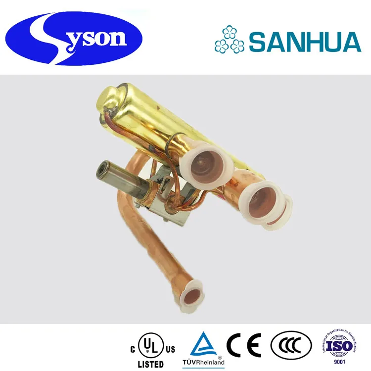 China Sanhua Original Four Way Reversing Valve for Air Conditioner and Refrigerator Shf (L) -350-1721