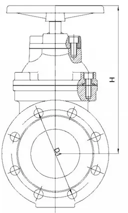 China Supplier Sluice Ductile Iron Water Flange Gate Valve Price with Handwheel