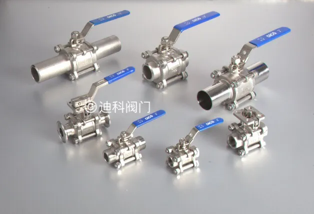 Control Series Valve Industrial Stainless Steel Bsp BSPT 1PC Butterfly Handle Ball Valve