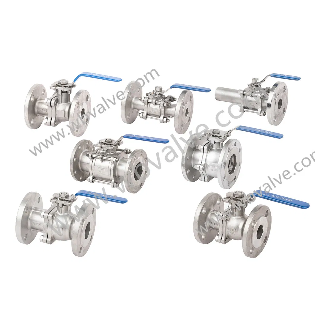 DIN 3202-F1 3PC CF8m Flanged Ball Valve 2"