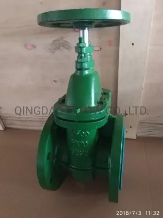 DIN F4 Cast Iron Non Rising Stem Metal Seat Gate Valve Pn16