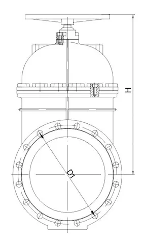 DIN F4 Flanged 16inch Gate Valve Manufacture Supplier with Prices Ductile Iron Sluice Valve with Resilient Seat