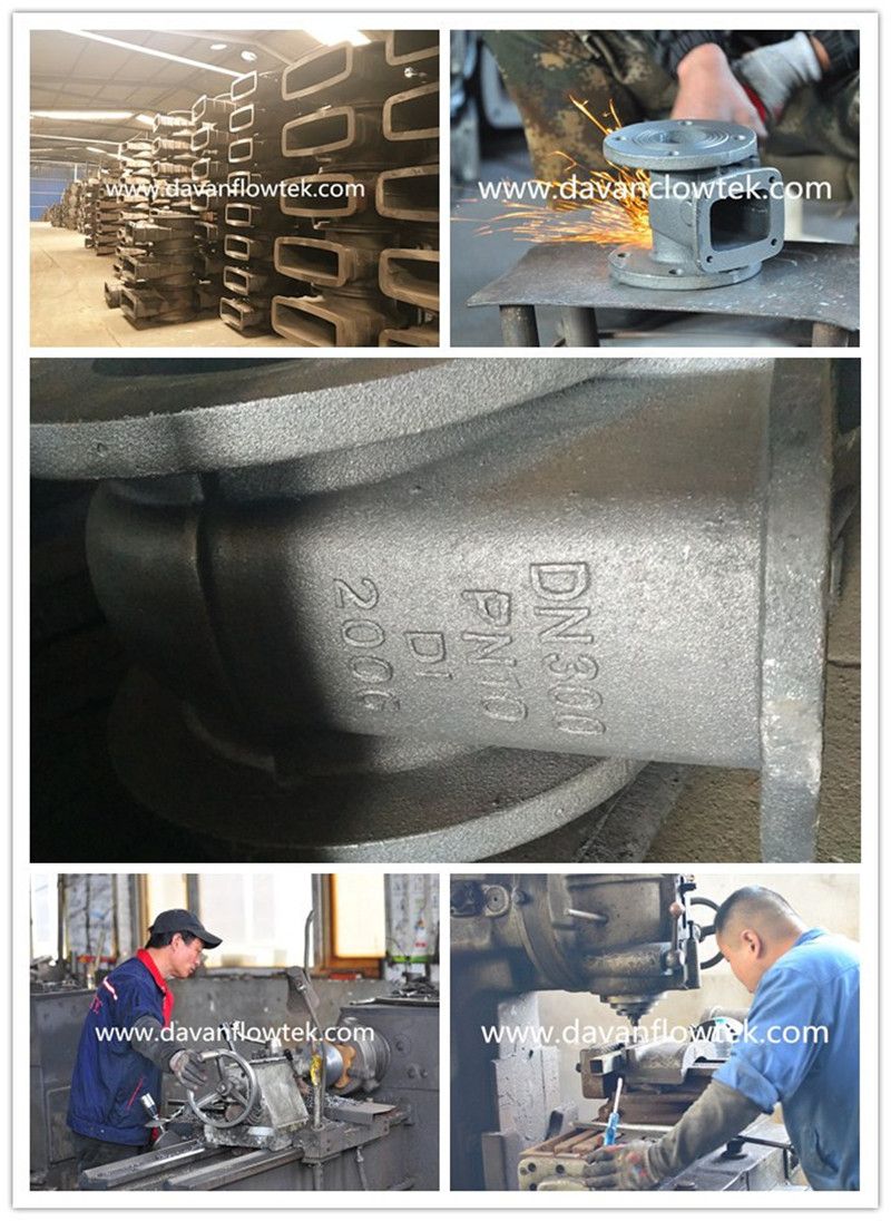 DIN Standard DN100 Pn16 Gate Valve Ductile Iron Gate Valve Flange Gate Valve Rubber Wedge Gate Valve Handwheel /Gear Operation Gate Valve Factory Gate Valve