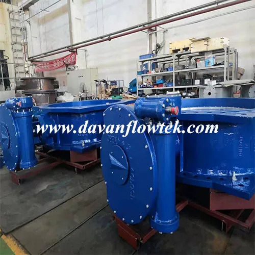 DN1500 Pn16 En593 14 China Factory Ductile Iron Ggg50 Gear Operated Double Flange Butterfly Valve Resilient Seat Double Offset / Eccentric Butterfly Valve