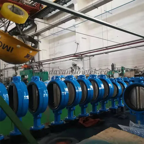 DN250 Cast Ductile Iron Wafer Lug Flanged Type EPDM Seat Butterfly Valve