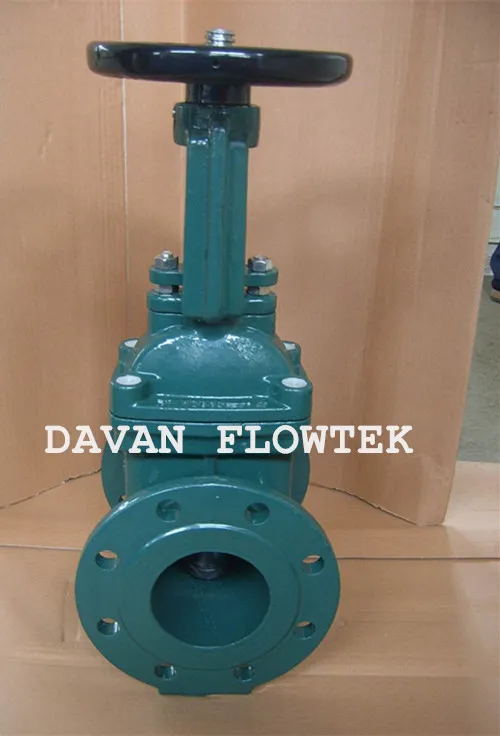 Ductile Iron Flanged Rubber Resilient Rising Stem Gate Valve