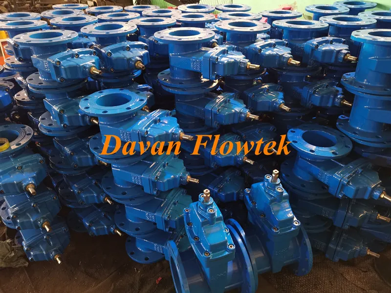 Factory Light Type Ggg40 Ductile Cast Iron Rubber Wedge Non Rising Stem Handwheel Operated DN100 Water Gate Valve