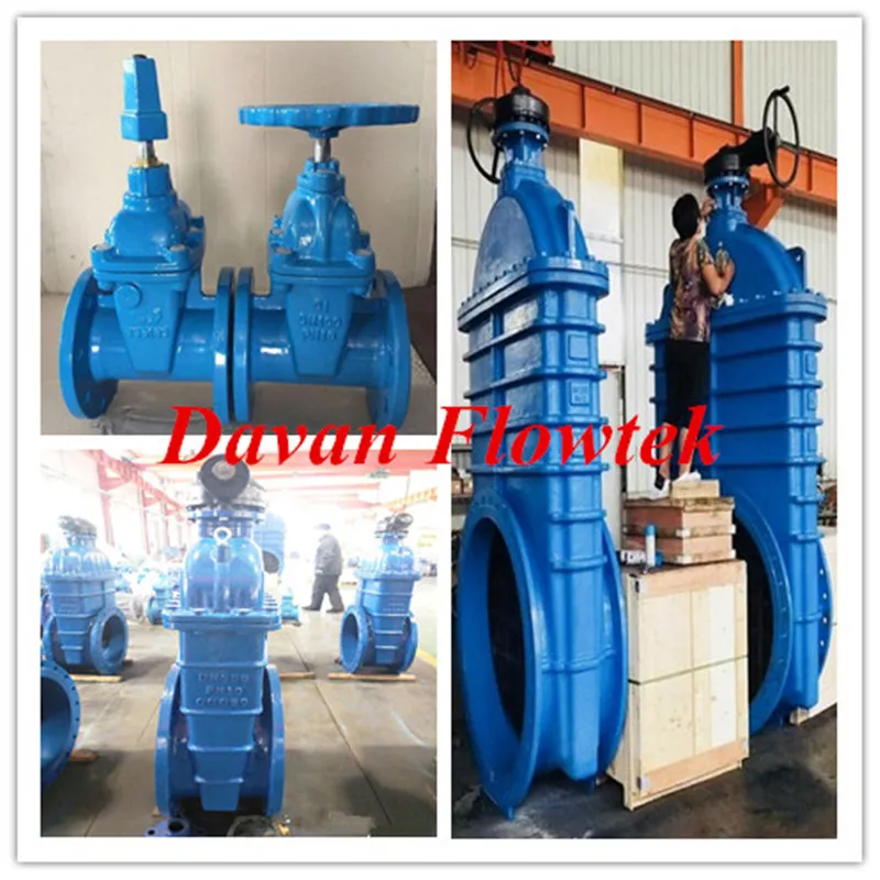 Flanged Gate Valve DN200 Pn16 Rubber Wedge Resilient Seat Gate Valve DIN F4/F5 Gate Valve China Factory Handwheel Operated Water Gate Valve