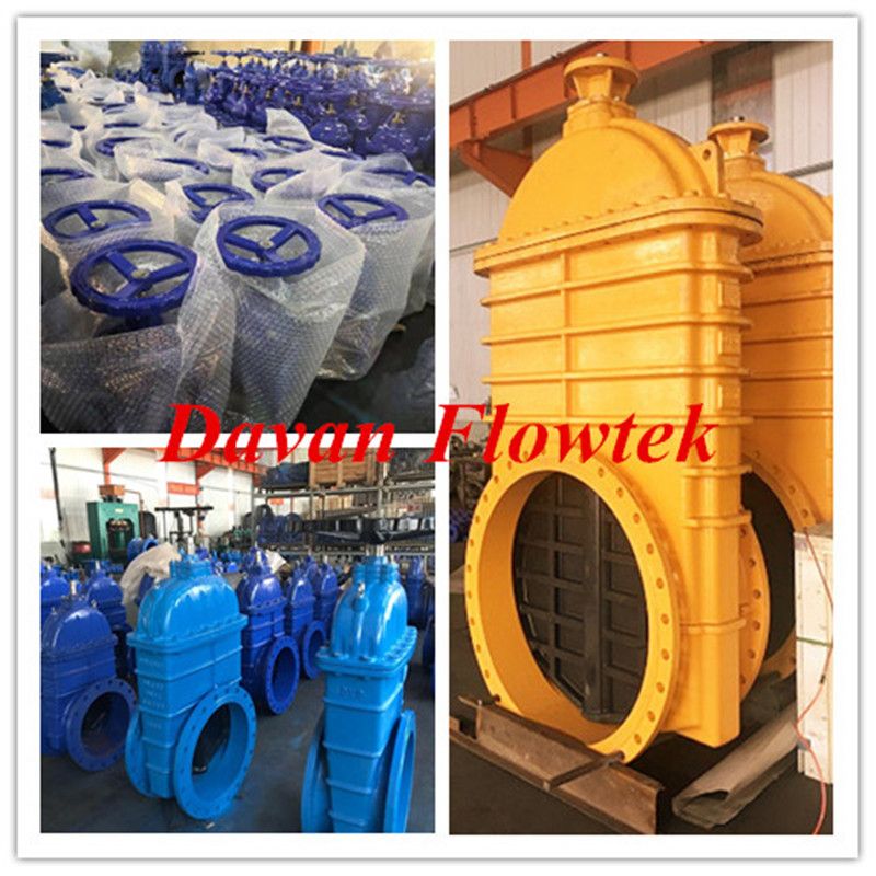 Gate Valve Ductile Iron Ggg50 Sluice Gate Valve BS5163 DN200 Pn16 Rubber Wedge Gate Valve Flanged Handwheel Operated Water Resilient Seat Gate Valve