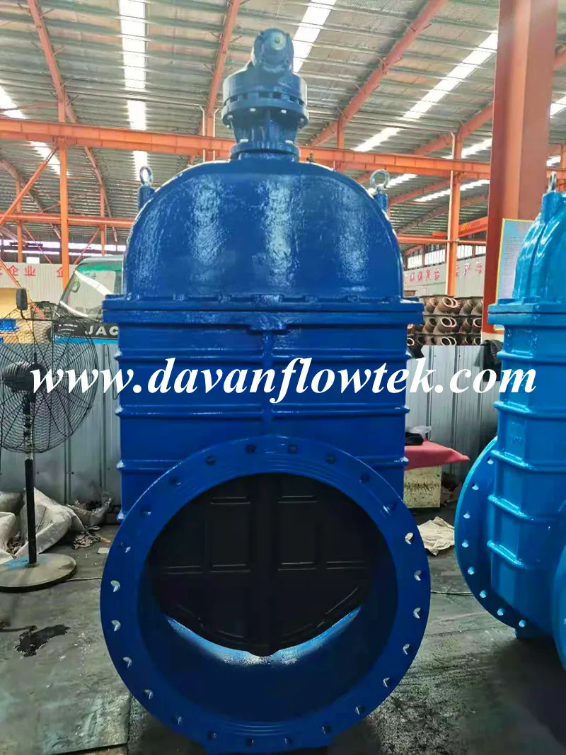 Handwheel Operated DN450 Pn10 Rubber Wedge Gate Valve China Factory Gate Valve Resilient Seat Gate Valve Ductile Iron Ggg50 Gate Valve Flanged Gate Valve