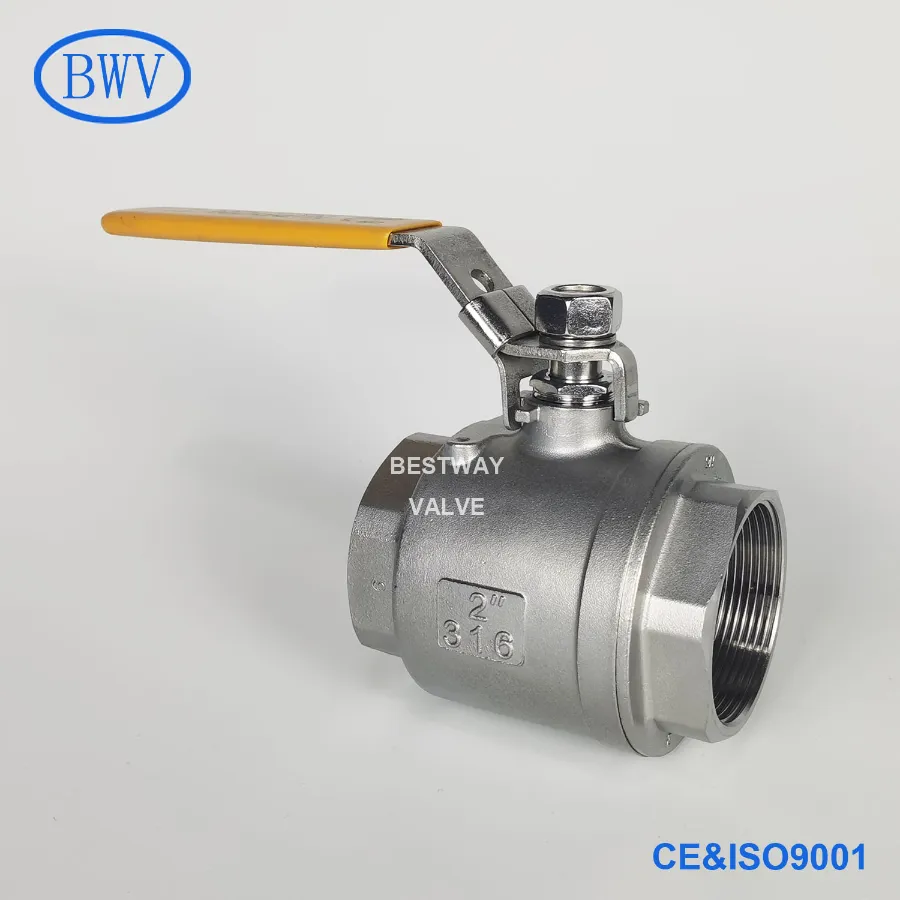 Industrial Valves 304 316 2PC Stainless Steel Floating Ball Valves