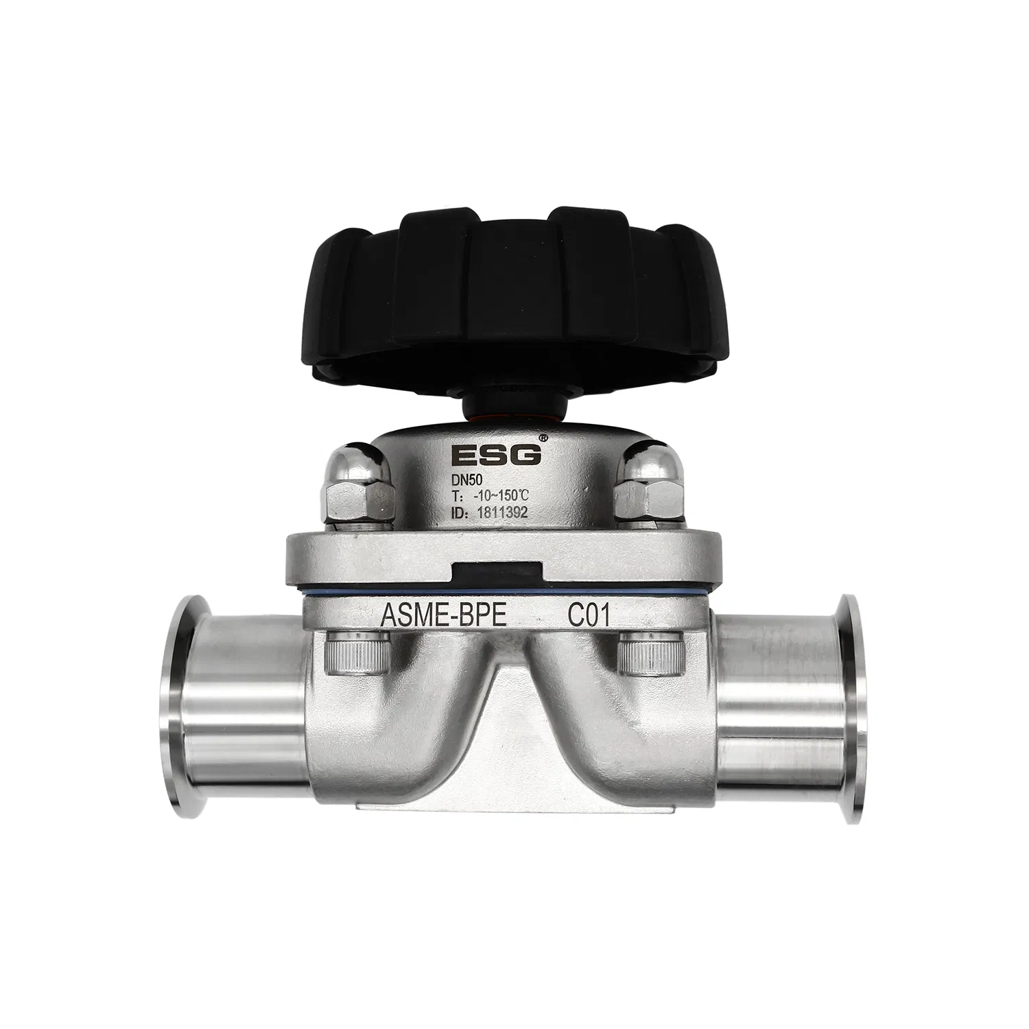 ISO- 1127 Tri Clamp Connection Stainless Steel Manual Sanitary Diaphragm Valve