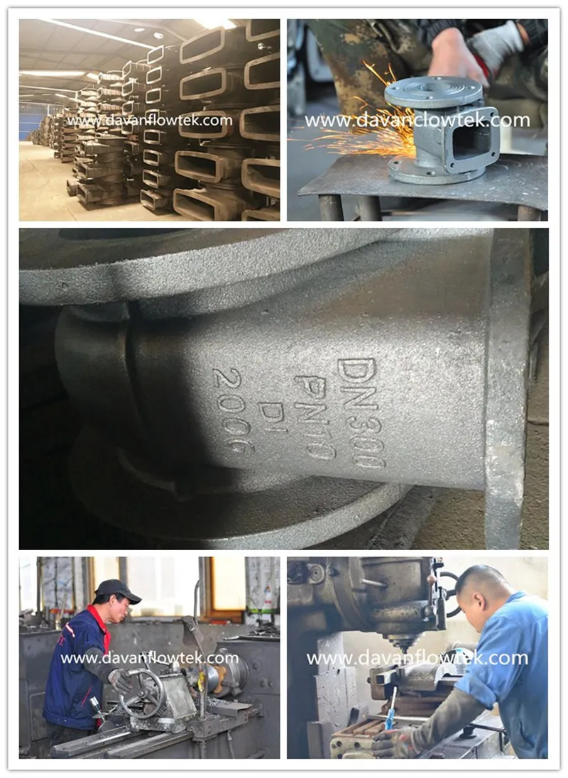 Light Type DN50-300 Rubber Wedge Non Rising Stem Ductile Iron Water Gate Valve