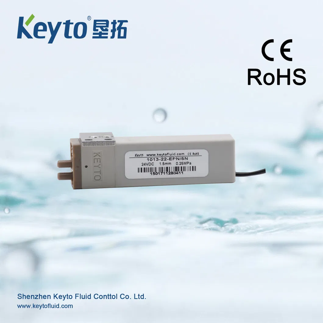 Micro Fluid Diaphragm Solenoid Valve, 1013 Series 2-Way Valve (1013-22-EPN) , Medical Valve, Environmental Protection Valve, Liquid Valve