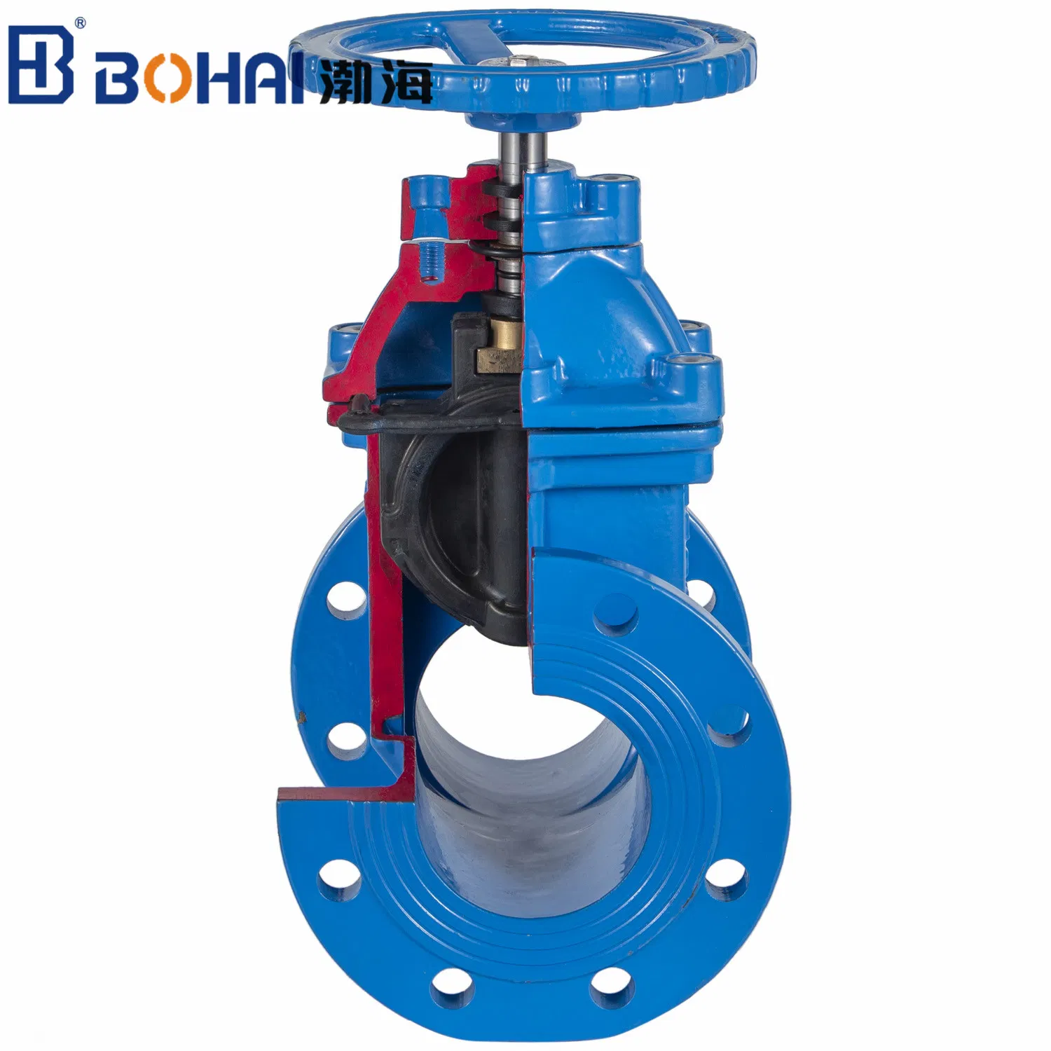 Non Rising Stem Resilient Seat Soft Seal Flanged Gate Valve