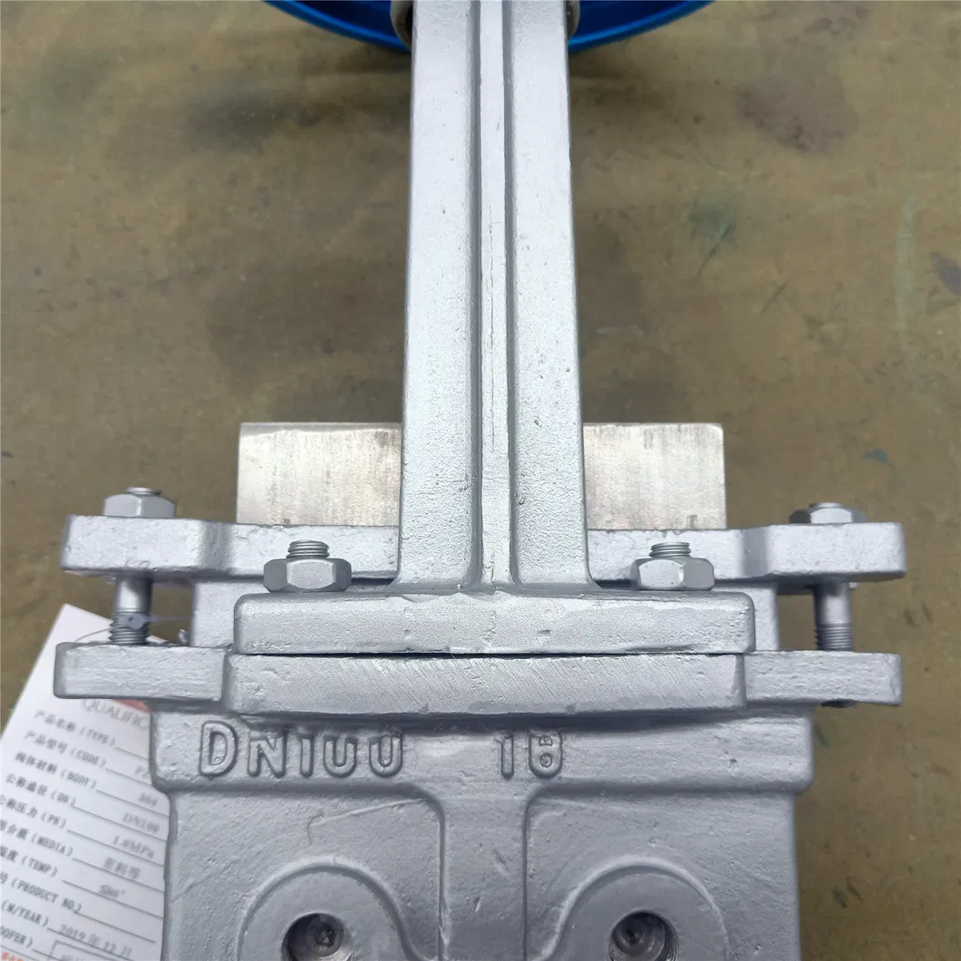 Pn10 Wafer Connection Type Slurry Valve Knife Gate Valve with CE / ISO Certificate