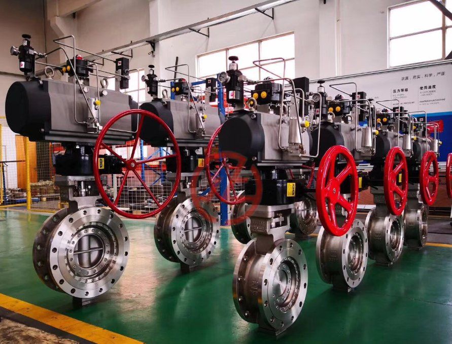 Pn6-Pn10-Pn16-Pn25-Class125-Class150 Double Flanged Double Offset Eccentric Butterfly Valve with Pneumatic Electric Actuator Gate Check Valves