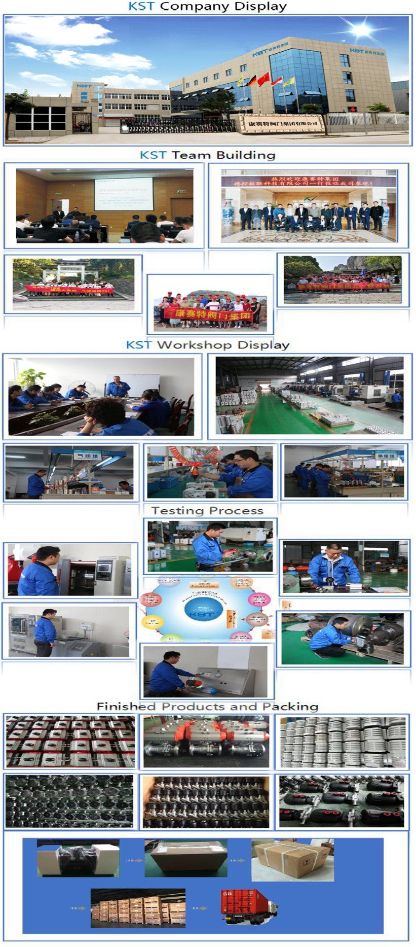 Pneumatic 3PC Ball Valve with Thread End