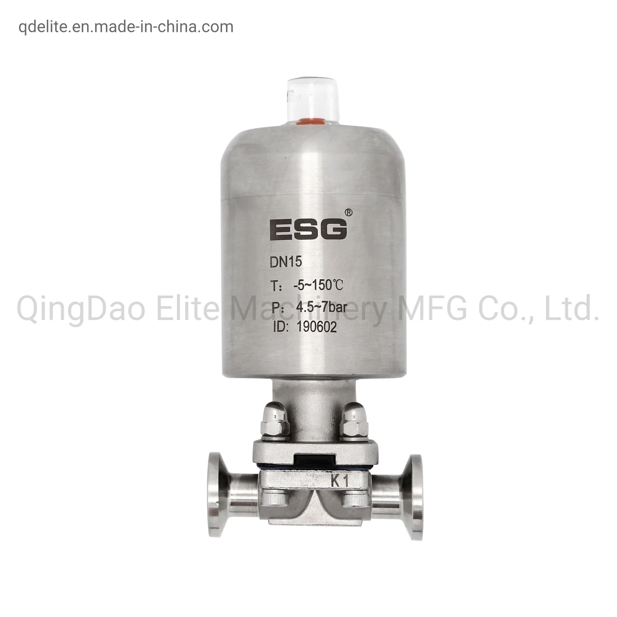 Pneumatic Sanitary ISO- 1127 Weld Connection Diaphragm Valve for Pharmacy Industry