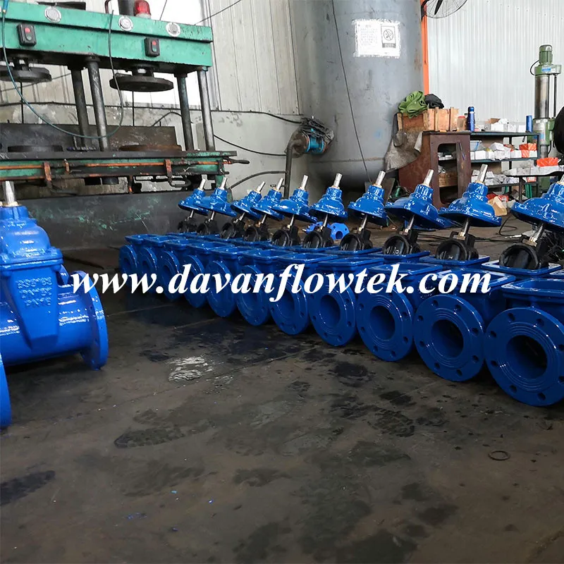 Resilient Seat DIN 3352 F4/F5 Non-Rising Stem Cast Ductile Iron Ggg50 Water Pn16 Gate Valve