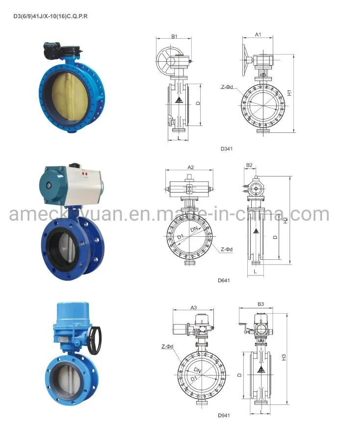 Resilient Seated PTFE EPDM NBR Rubber Center Lined Butterfly Valve