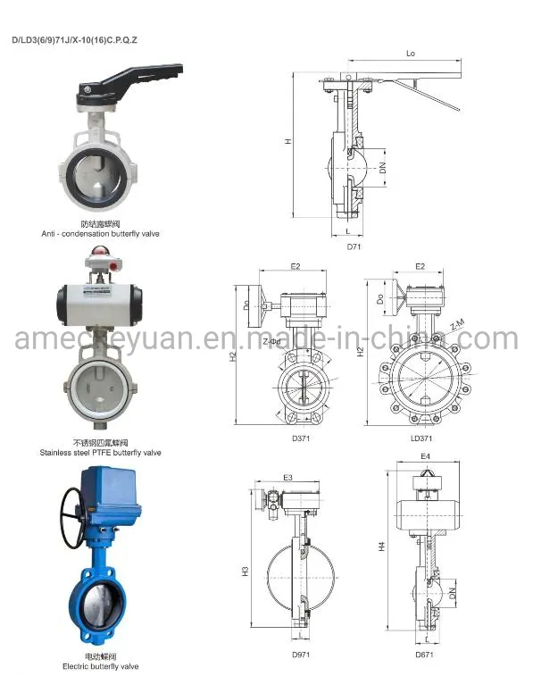 Resilient Seated PTFE EPDM NBR Rubber Center Lined Butterfly Valve