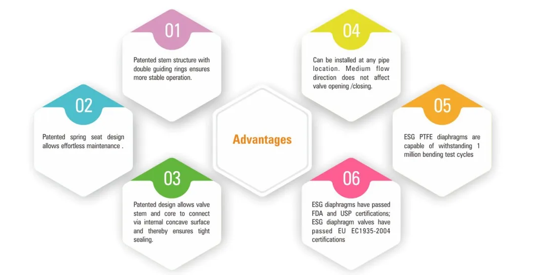 Sanitary SS316L Asm-Bpe Weld Connection Pneumatic Diaphragm Valve