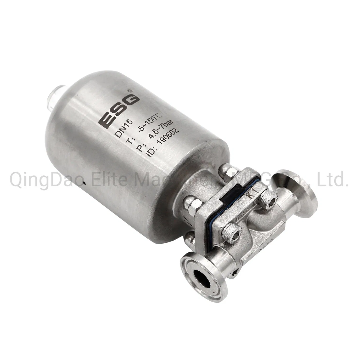 Sanitary Stainless Steel Pneumatic Diaphragm Valve with ISO- 1127 Connection