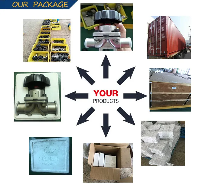 Sanitary Stainless Steel SS304/SS316 Casting Manual Clamped Diaphragm Valve