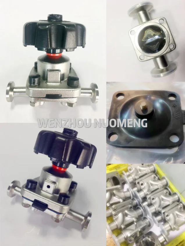 Sanitary Stainless Steel SS304/SS316 Casting Manual Clamped Diaphragm Valve