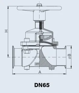Sanitary Stainless Steel SS304/SS316L Clamped Diaphragm Valve with Ss Hand Wheel